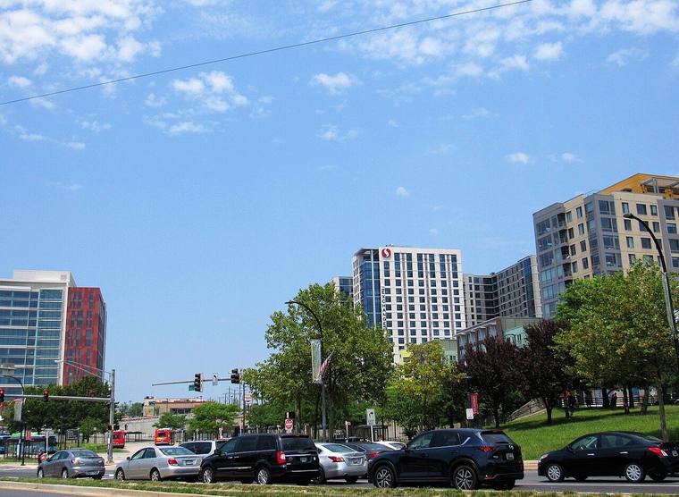 Downtown Wheaton skyline